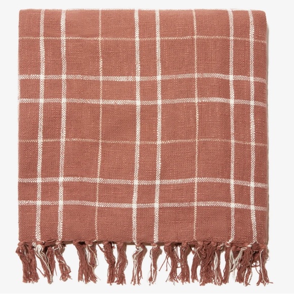 Little Korboose Woven Throw Blanket - NWT - Rust - Picture 8 of 8
